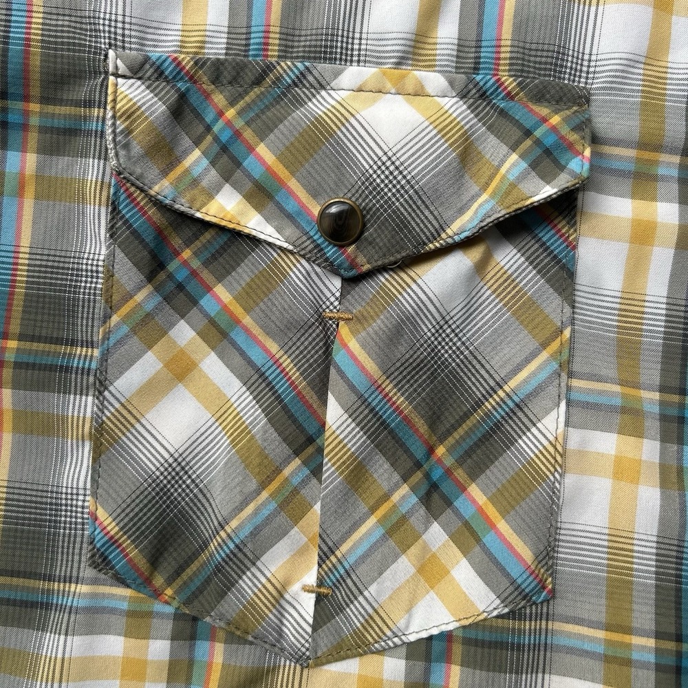 Kuhl Mens M Button Up Shirt Activewear Outdoor Pearl Snap Western Eluxur Plaid - Picture 6 of 11